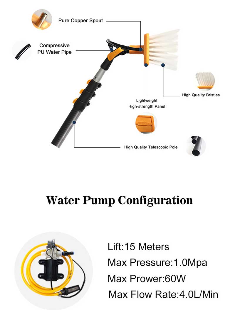 pv panel cleaning brush wls 2