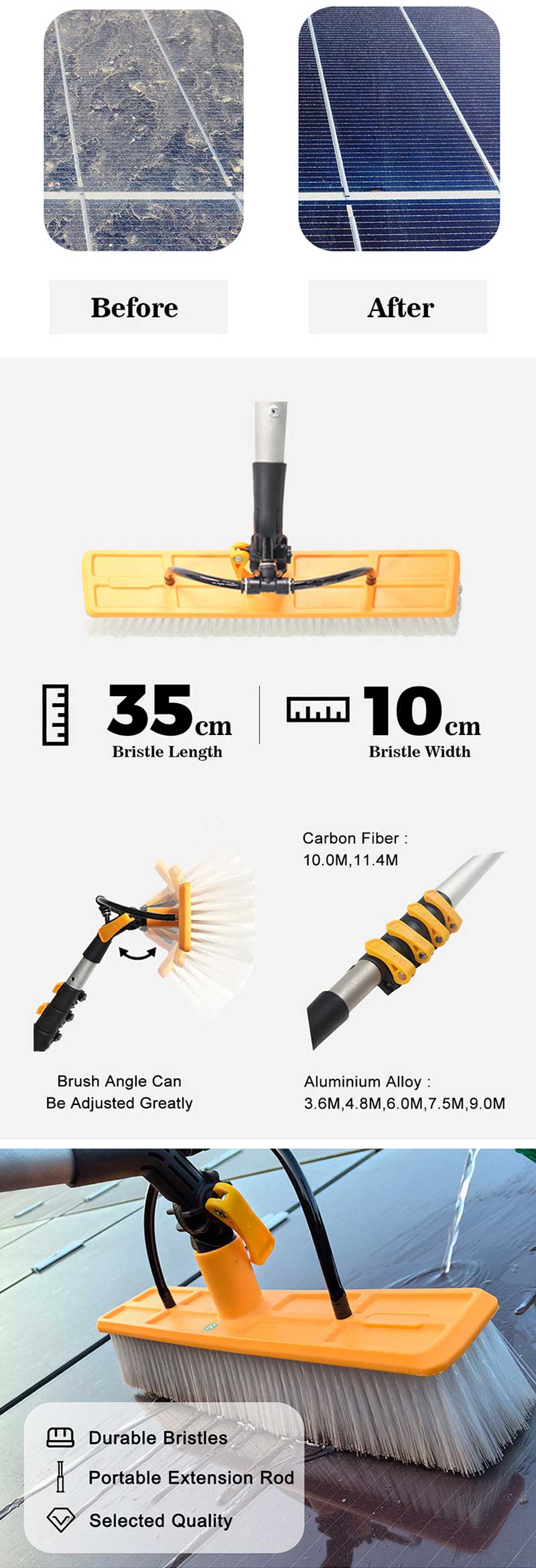 pv panel cleaning brush wls 2