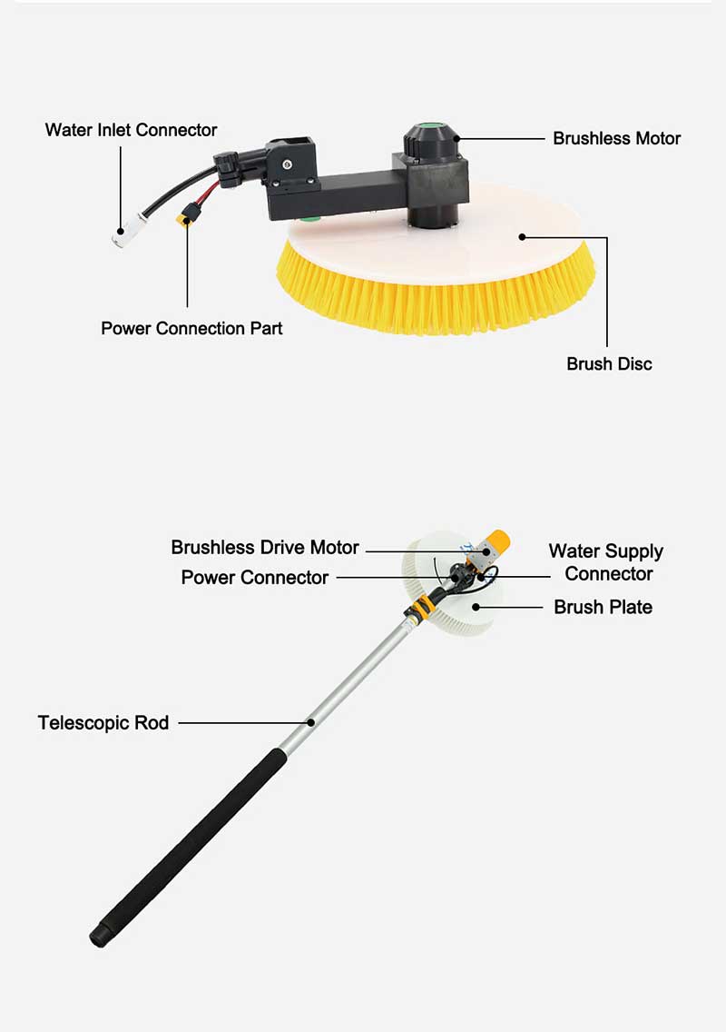 pv panel cleaning brush wls 3