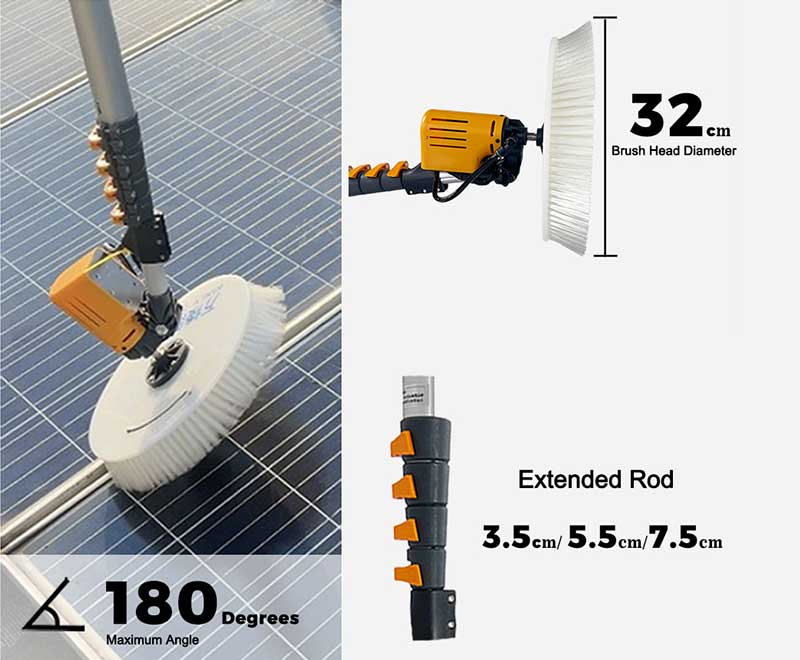 pv panel cleaning brush wls 3
