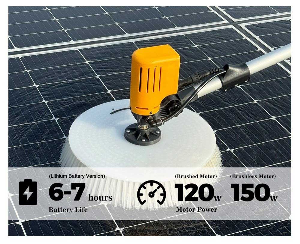 solar panel cleaning brush wls 3