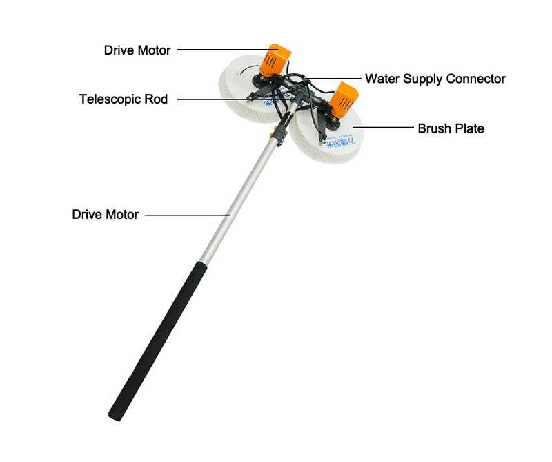 pv panel cleaning brush wls 4