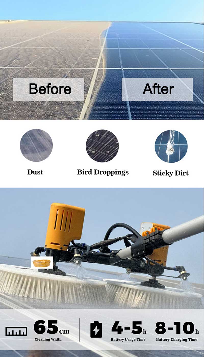 pv panel cleaning brush wls 4