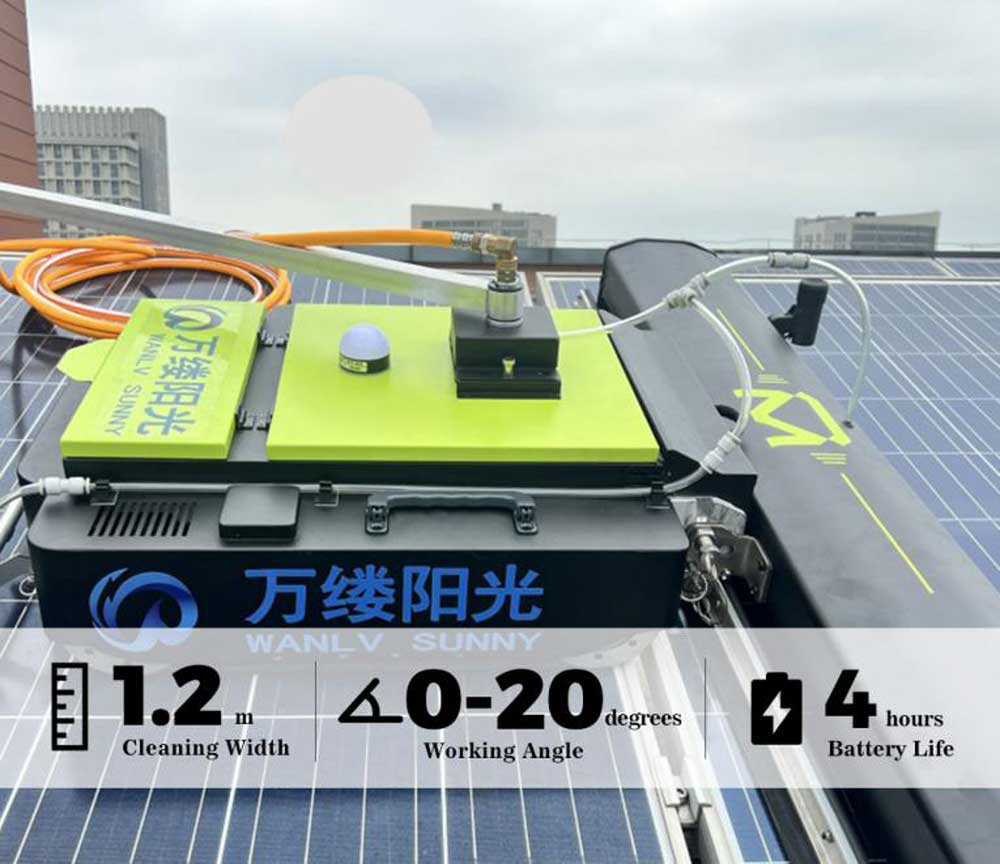solar panel cleaning robot wls 73s crawler cleaning robot