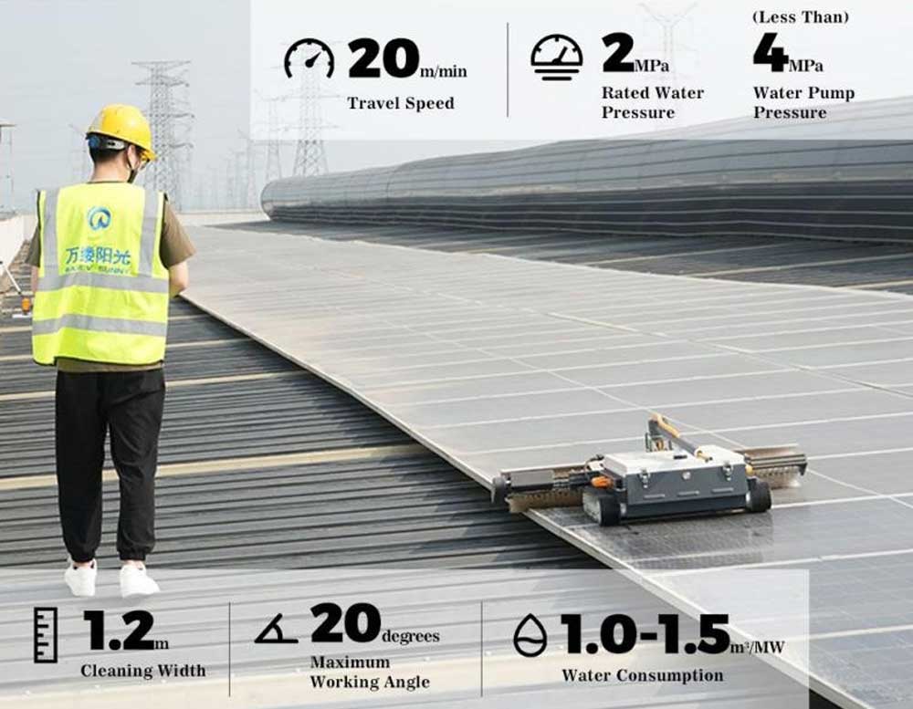 solar panel cleaning robot wls 7