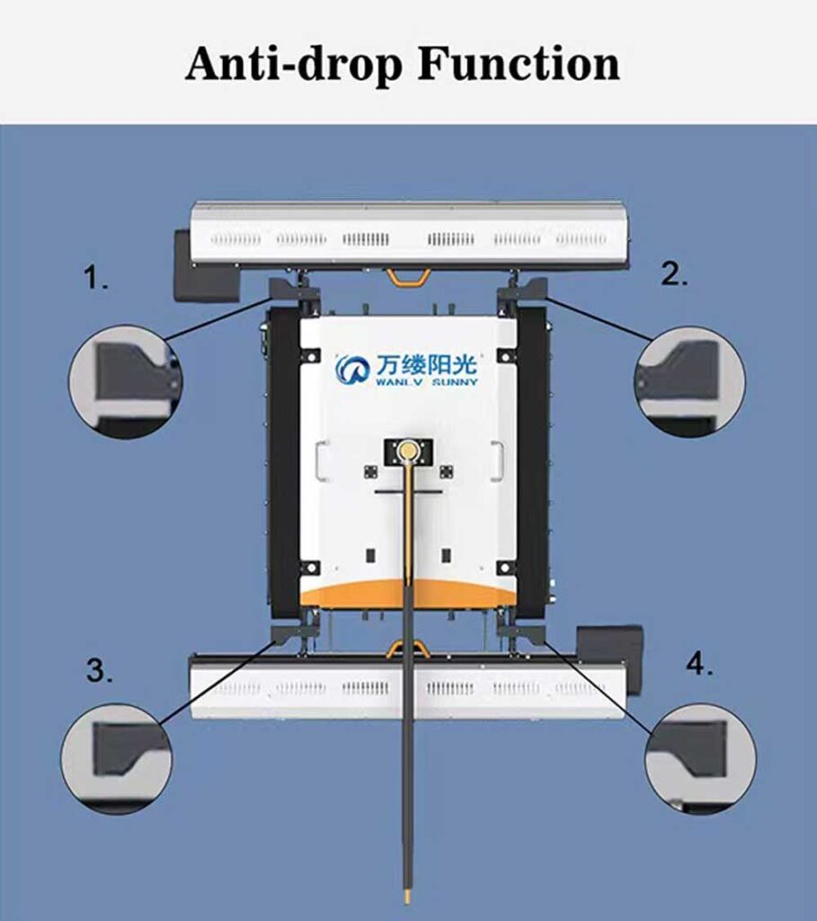 wls 78/78plus remote control track solar panel cleaning machine